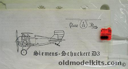 Classic Plane 1/72 Siemens-Schucker D3 plastic model kit